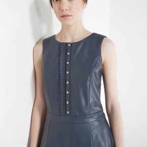 Stefanel Italy brand new faux leather dress